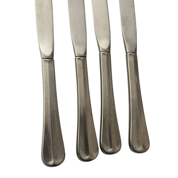 Silver Gorham Stainless Satin Colonial Tipt set of 4 knives flatware Silverware - Picture 3 of 6
